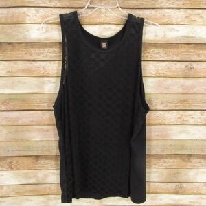 Savage X Fenty Sheer Front Crew Neck Tank Top L